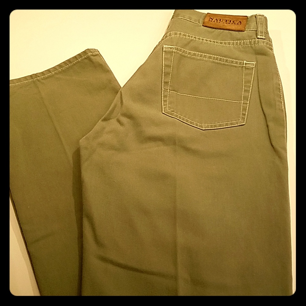 Nautica Moss Green Jeans Size 2